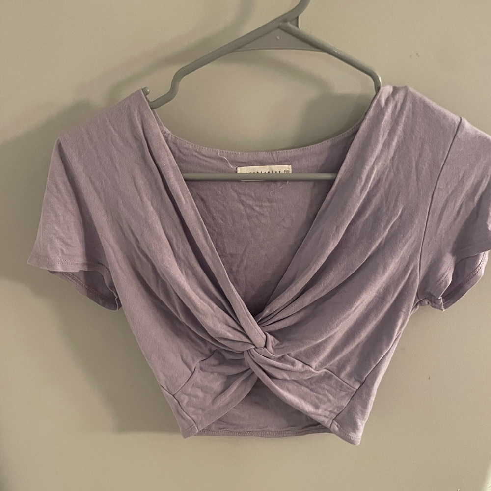 Purple crop top